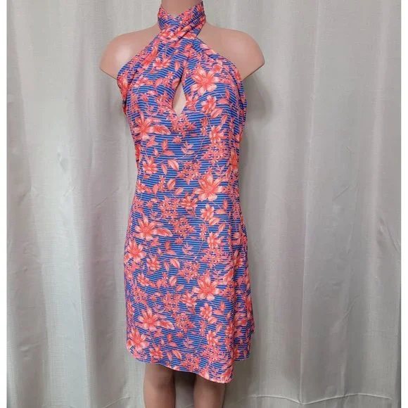 halter neck dress styling Tatum Tie Halter Neck Dress, Henna main image 1